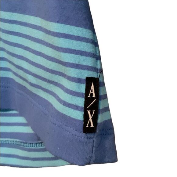 3‎ for $30! Armani Exchange blue stripped tank top - Picture 6 of 8